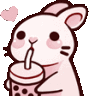Emoji bunny_drinking_heart