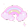 Emoji cloud_pink_rainbow